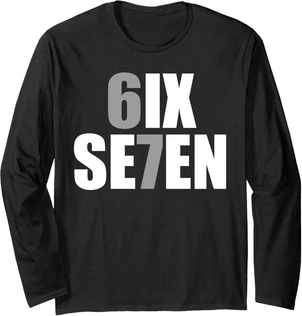 Fun Six Seven Meme Design Design Funny Meme Fun Long Sleeve T-Shirt