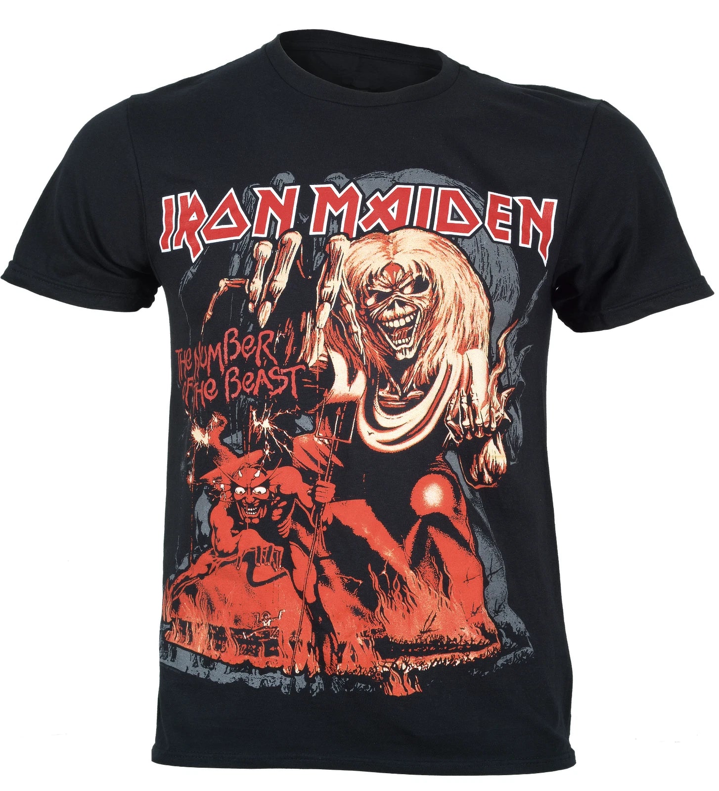 Official Iron Maiden T Shirt Number Of The Beast Graphic New Black S M L XL XXL