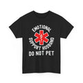 Emotional Support Husband T-Shirt Funny Do Not Pet Humor Gift Snake Emblem