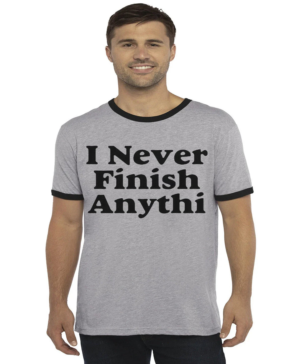 Funny Saying T-shirt Mens Graphic Ringer Tee Clothing Dad Jokes Fathers Day Gift