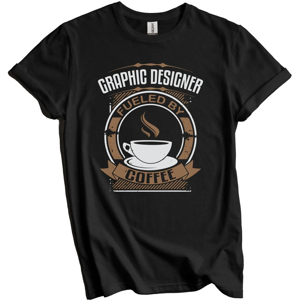 Graphic Designer Fueled By Coffee Funny Graphic T-Shirt