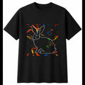 Psychedelic Flemish Giant Rabbit Portrait Mens T-Shirt Cute Kawaii Adorable Top
