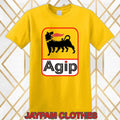 Agip Oil Racing Car Motorcycle Team Men's Yellow Size S - 5XL