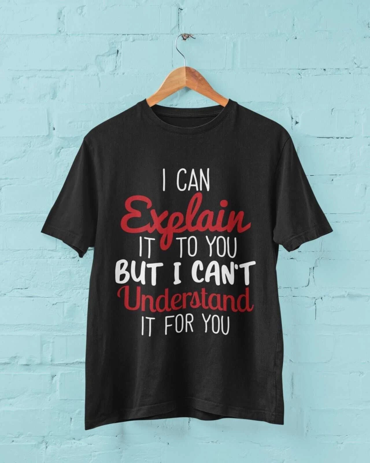 Funny Sarcastic T Shirt I CAN EXPLAIN IT TO YOU BUT CAN'T UNDERSTAND IT FOR YOU