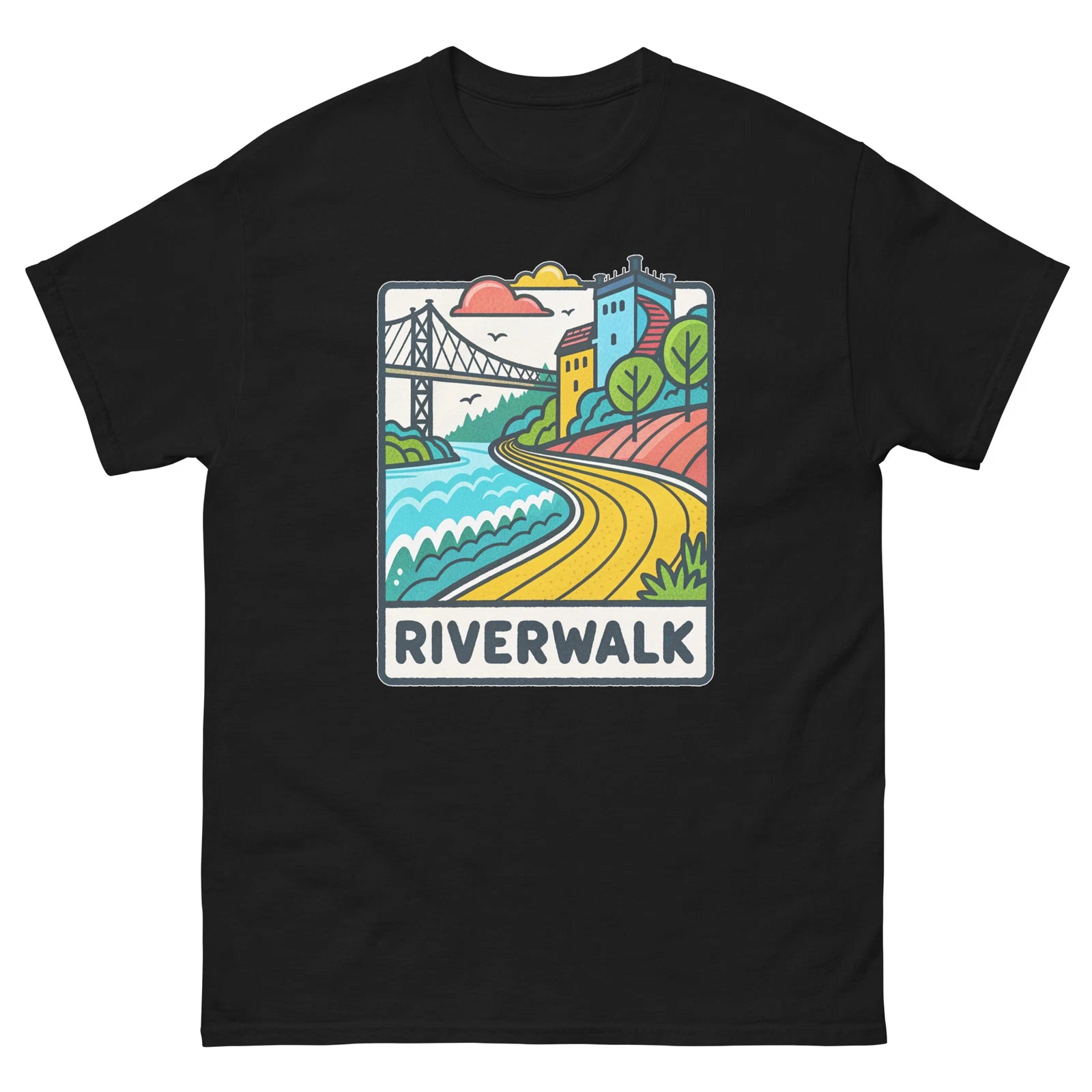 Riverwalk Object Place Item Urban T-Shirt