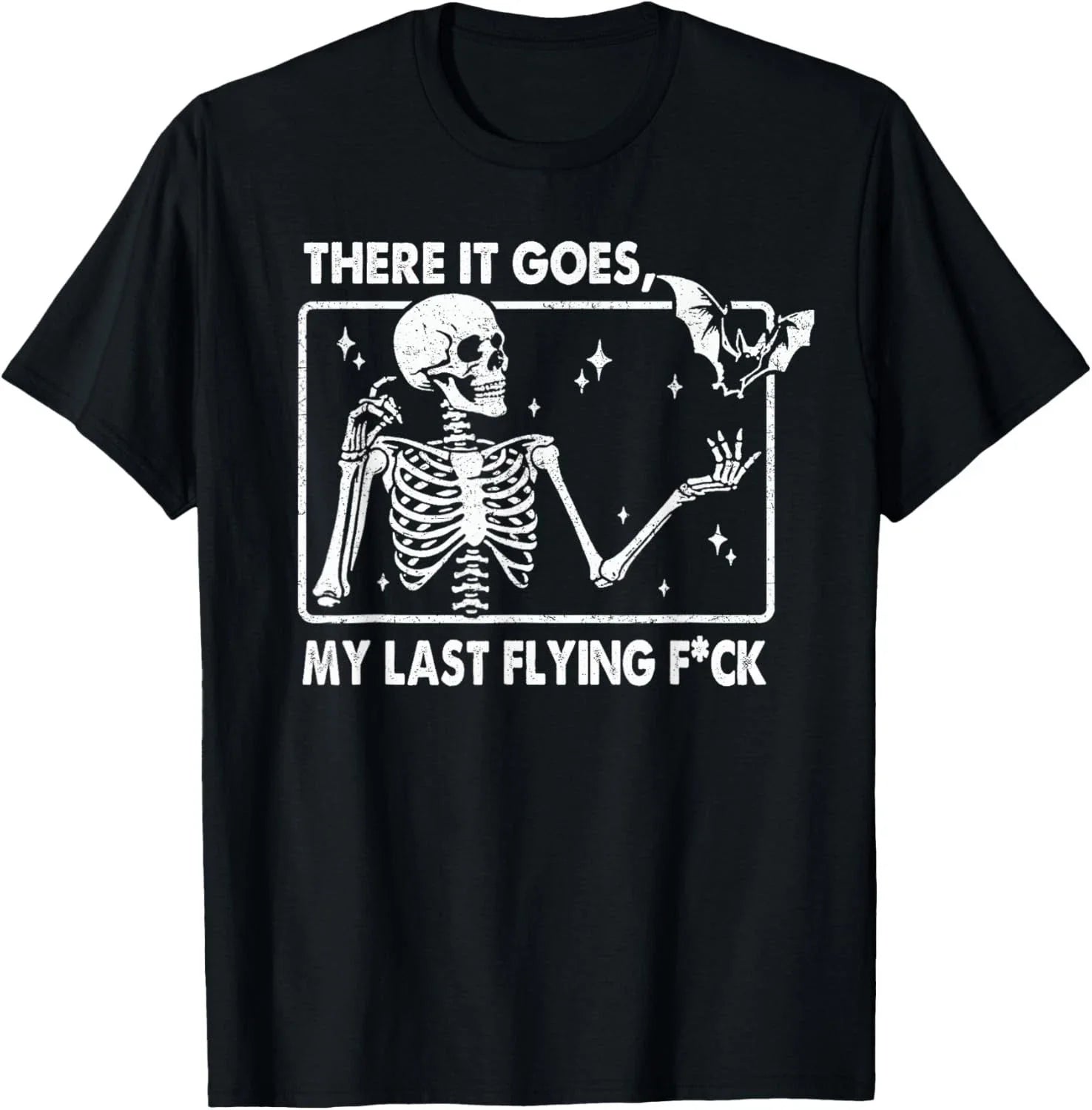There It Goes My Last Flying F Skeletons Funny Halloween T-Shirt