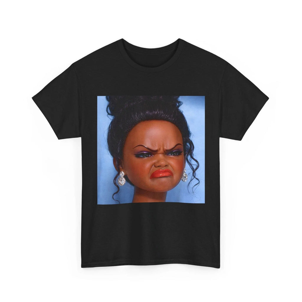 Angry Disgusted Black Doll Face Meme Funny T-Shirt