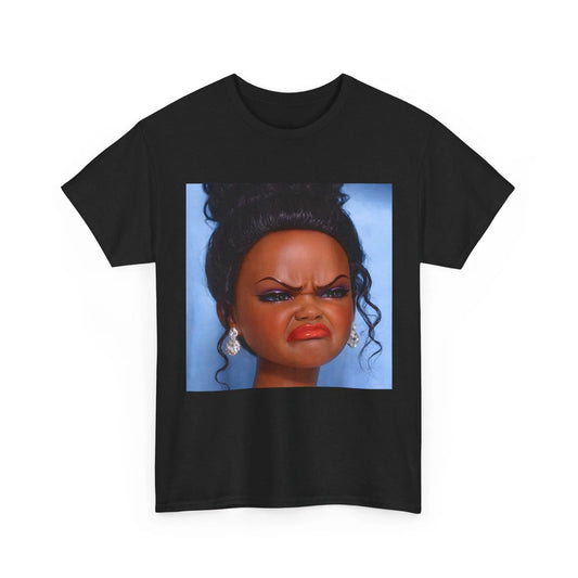 Angry Disgusted Black Doll Face Meme Funny T-Shirt