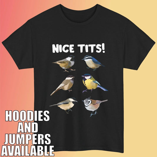 Bird Watching Nice Ti*s  Bird T-Shirt,  Funny Adult Humor Men Meme Tee