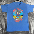 Vintage 80's Weekend Warrior Fat Lazy Man Graphic T Shirt Short Sleeve Blue L