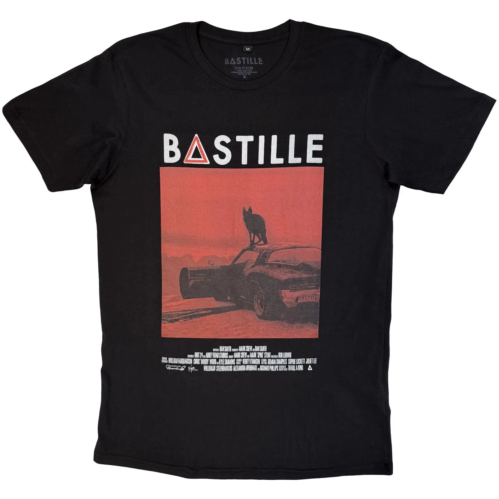 Bastille  Premium Carbon T-Shirt: Bad Blood Wolf (Black) OFFICIAL NEW