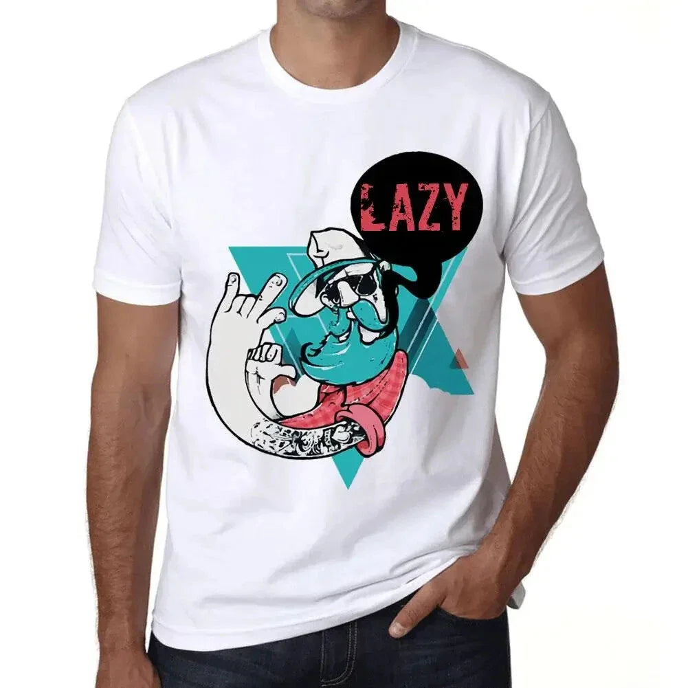 Mens Graphic T-Shirt Funky Grandpa Lazy - Funky Grampa Lazy - Eco Responsible