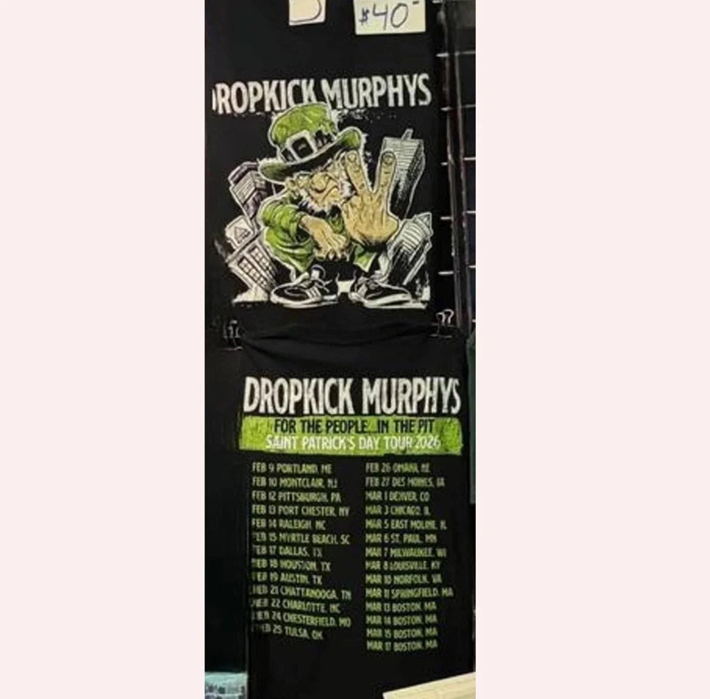 The Dropkick Murphys St Patrick s Day 2026 Tour T shirt Reprint
