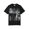 Urban Night Walk T-Shirt — Black & White City Street Photo Tee