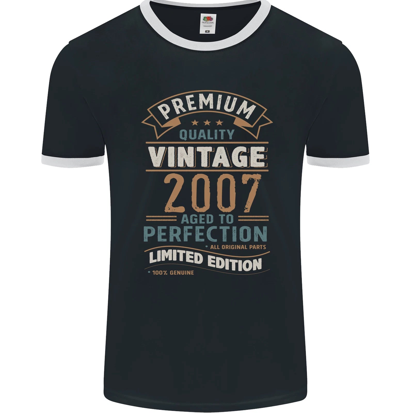 Premium Vintage 19th Birthday 2007 Mens Ringer T-Shirt FotL