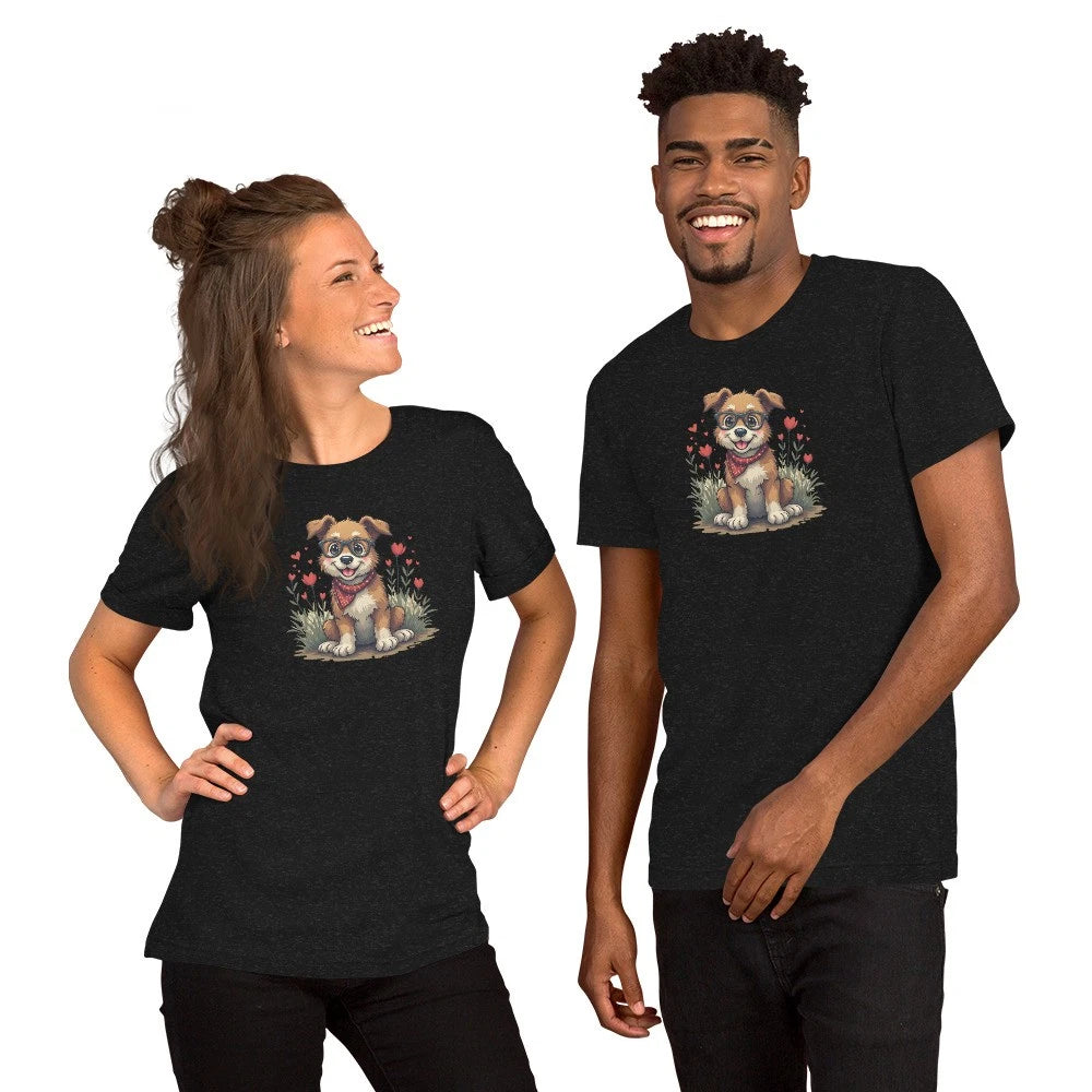 My Cute Dog With his Glasses Unique Design Unisex T-shirt