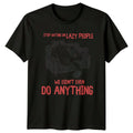 Lazy Cat T-Shirt Stop Hating On Lazy People Funny Sarcastic Quote