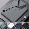Men Short Sleeve Turn Down Collar Button Tee Korean Casual Streetwear Top