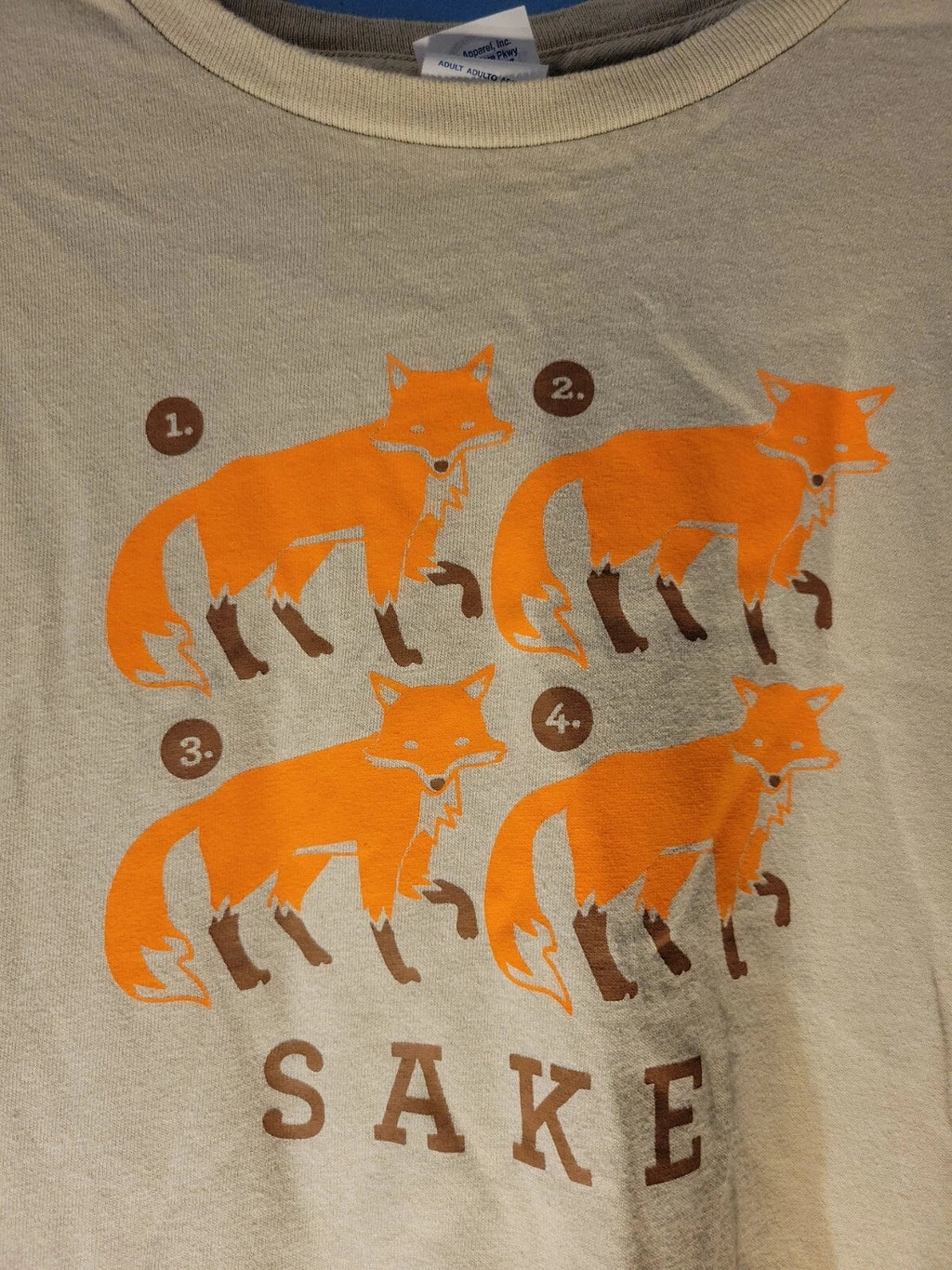 Delta Mens Funny Dad Joke Shirt 'For Fox Sake' Size XL