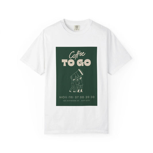 Coffee To Go T-Shirt — Vintage Cafe Poster Tee