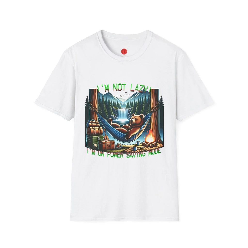 Lazy Bear Camp Tee | Funny Bear Shirt | I'm Not Lazy, I'm On Power Saving Mode!