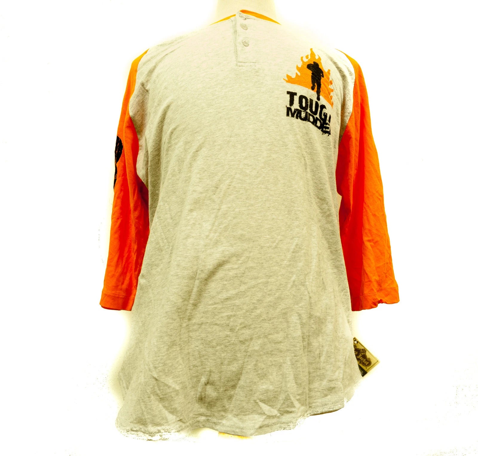 MENS ONE TOUGH MUDDER CHALLENGE COURSE RAGLAN T- SHIRT 3/4 SLEEVE TEE COTTON T5