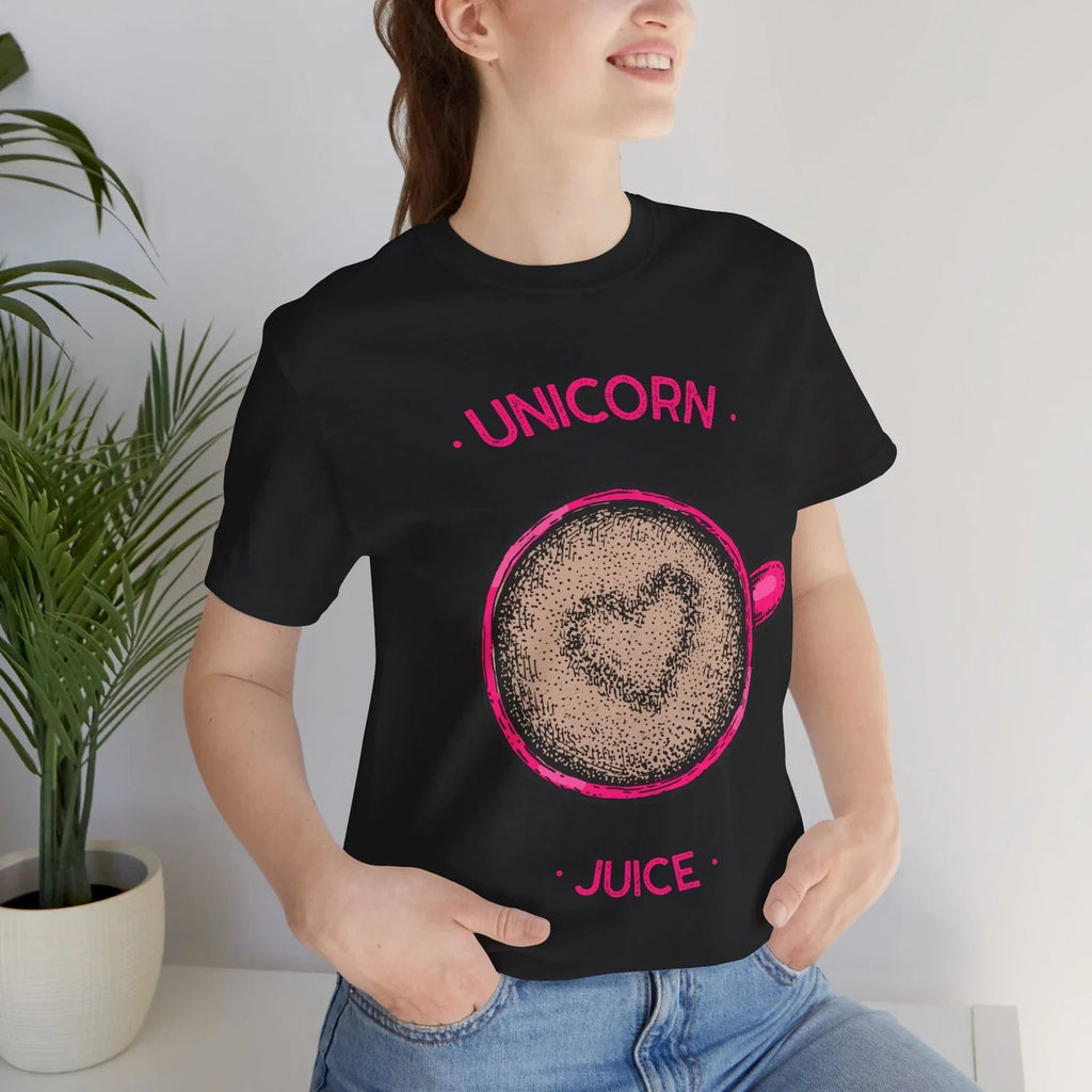 Unicorn Juice Coffee Heart tshirt, Unisex Jersey Short Sleeve Tee