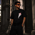 Casablanca Graphic T-Shirt Black Crew Neck Cotton Men M-2XL Streetwear