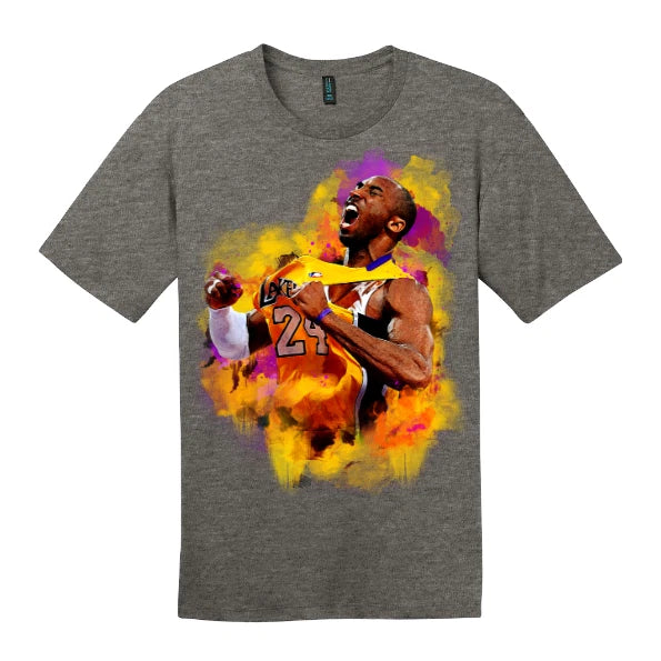 NEW Art Society LA LEGEND WATERCOLOR Tee Shirt HEATHER CHARCOAL SM-4XL MADE USA