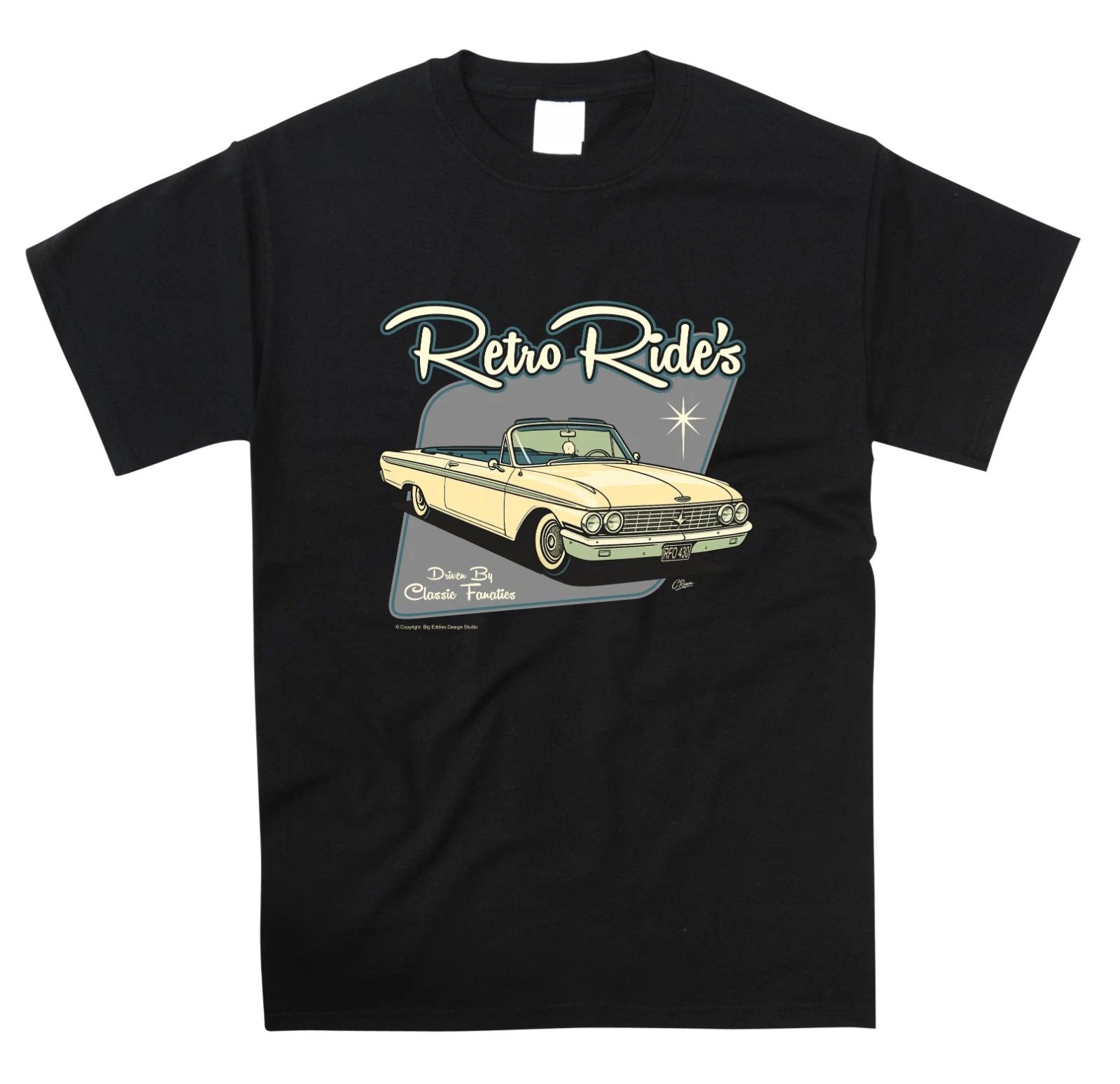 1962 Galaxie Sunliner Classic Car T Shirt / Polo Shirt C/O Paul Liddiard S - 5XL