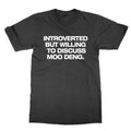 Introverted But Willing To Discuss Meuh Deng T-Shirt Funny Maniac Cute Hippo