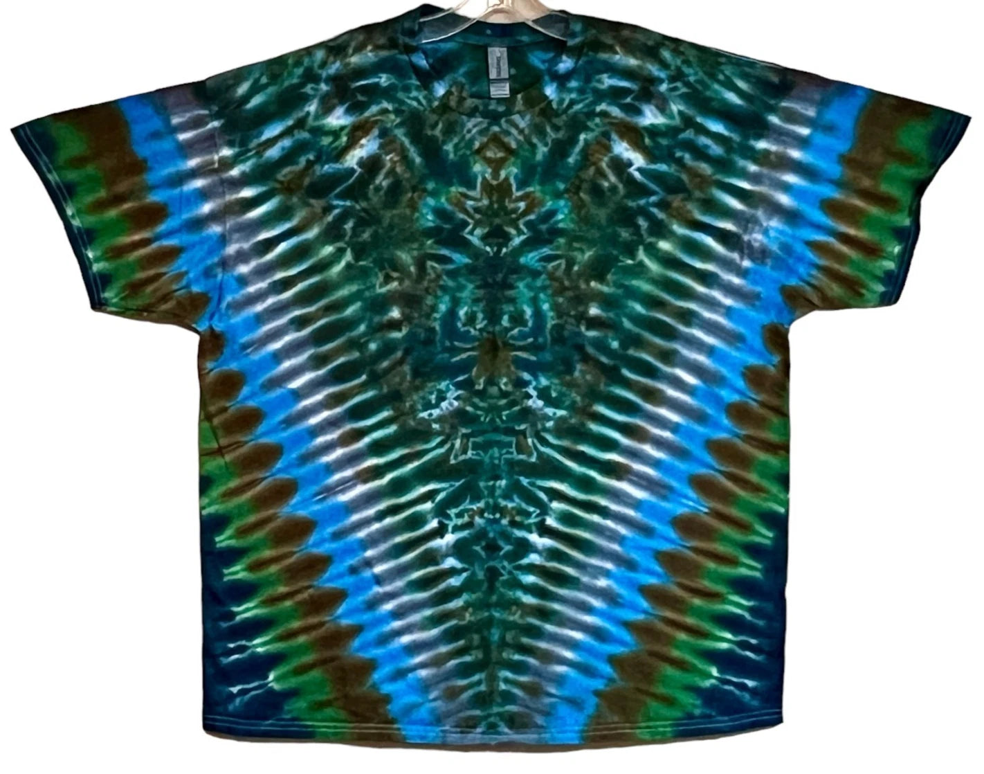 Tie Dye Shirt | Mossy Blue V Blotter | Handmade | Unisex | Tall | Women's