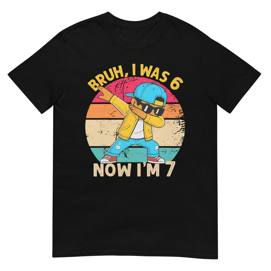 I was 6 Now I'm 7 Birthday Dabbing Kids Boys 67 Meme 7 Bday T-Shirt