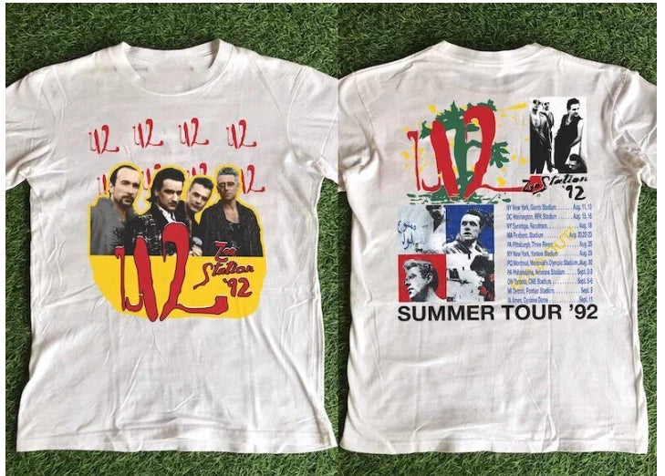 1992 U2 Zoo Station Summer Tour T-Shirt, Vintage U2 Zoo Station Tour '92 Shirt