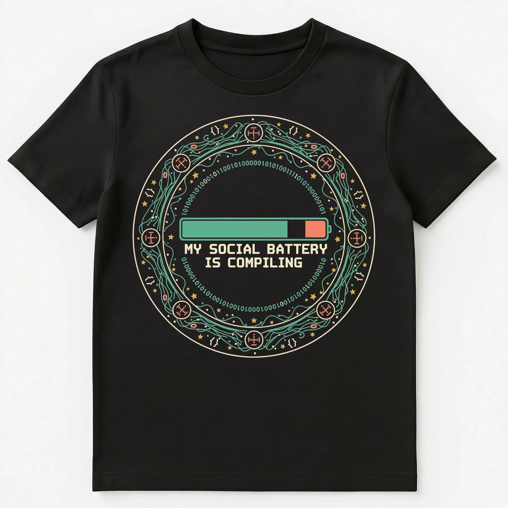 Programmer Introvert Social Recharge Coding Humor Unisex T-Shirt
