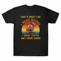 Men What Retro I I And Read I Tee Books Drink Coffee Do Thats I Know Things Owl