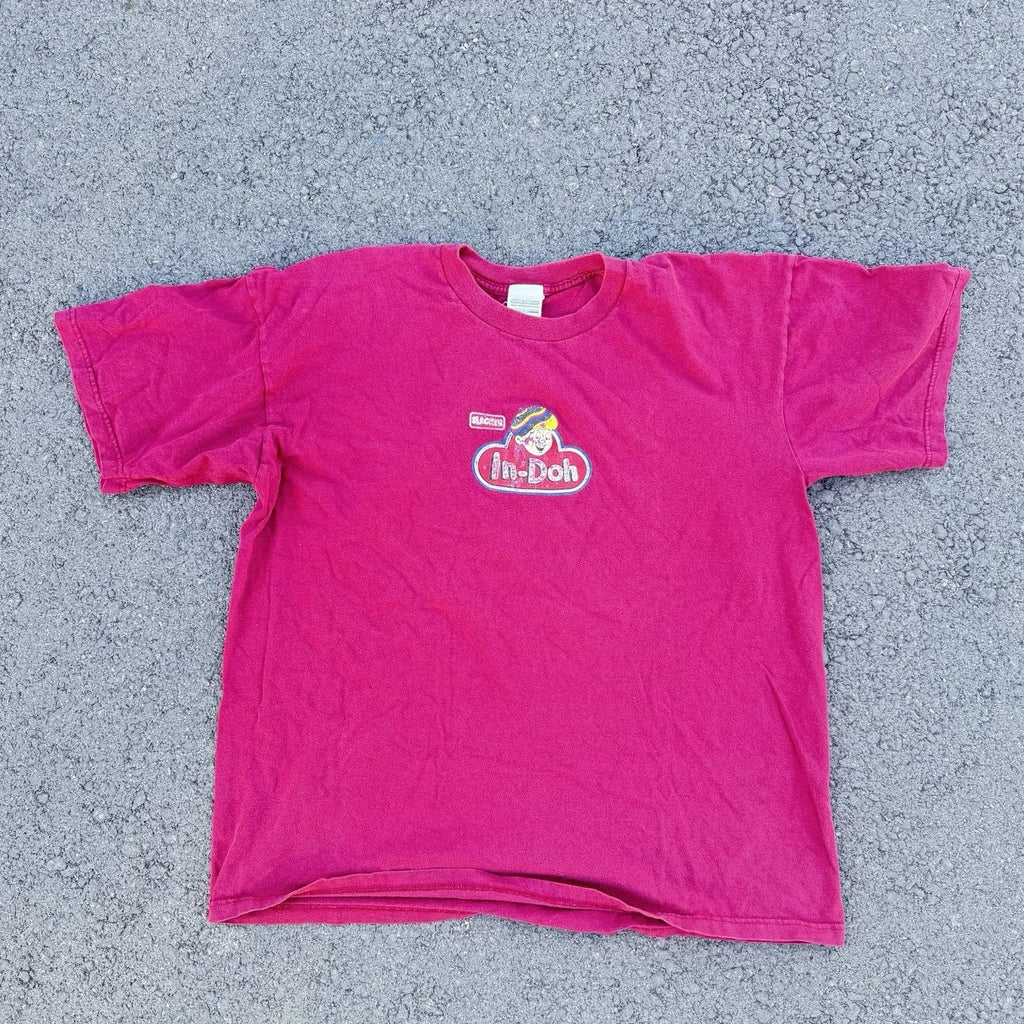 Vintage Y2K Slacker In-Doh Play-Doh Parody Shirt XL Stoner Smoker Red 2000’s