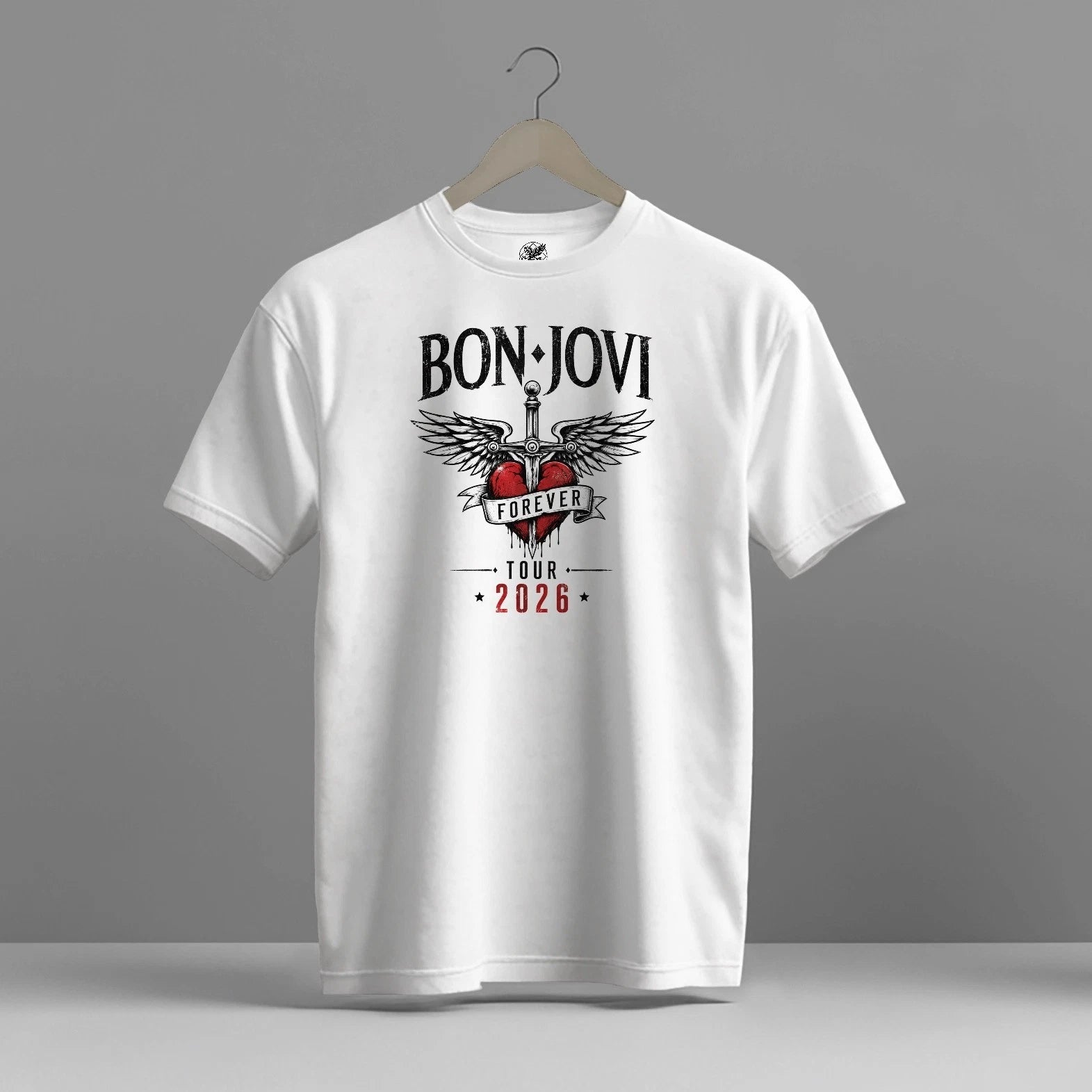 BON JOVI FOREVER TOUR 2026 HIGH QUALITY HEAVY COTTON T-SHIRT (UNISEX)