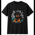 Puppy Shattered Dog Cute Mens T-Shirt Black 100% Cotton Kawaii