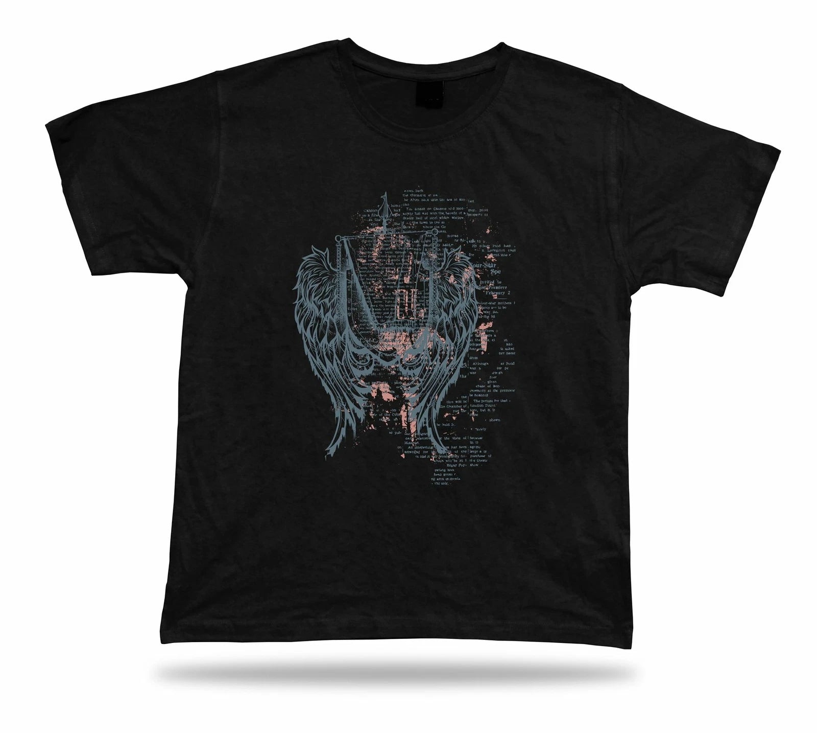 Angel Wings and Shield stylish vector unique t shirt tee modern design apparel