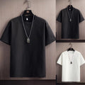 For Casual Daily Use Men Striped T-Shirt Breathable Fabric For Daily Casual Wear