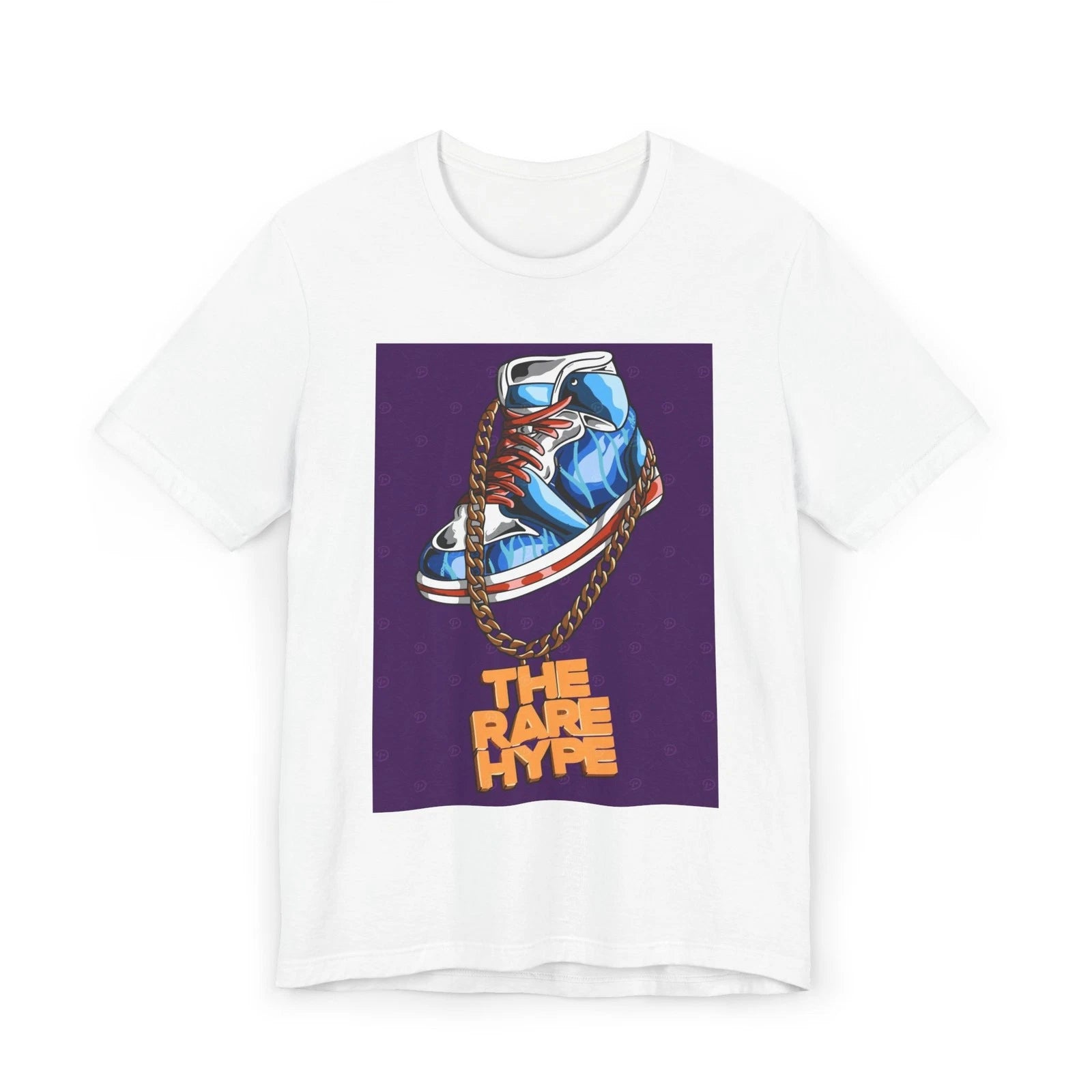Retro Blue Sneaker with Chain T-Shirt | Streetwear Graphic Tee