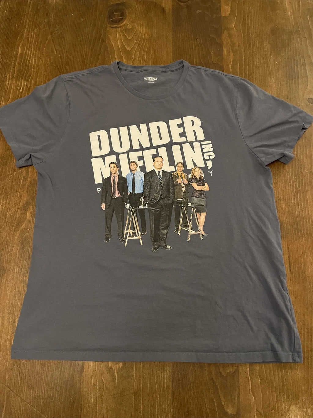 The Office Shirt Adult Large Gray Short Sleeve Graphic Tee Print Dunder Mifflin