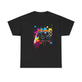 GAME CONTROLLER COLORFUL SPLASH COOL GRAPHIC T SHIRT Unisex Heavy Cotton Tee