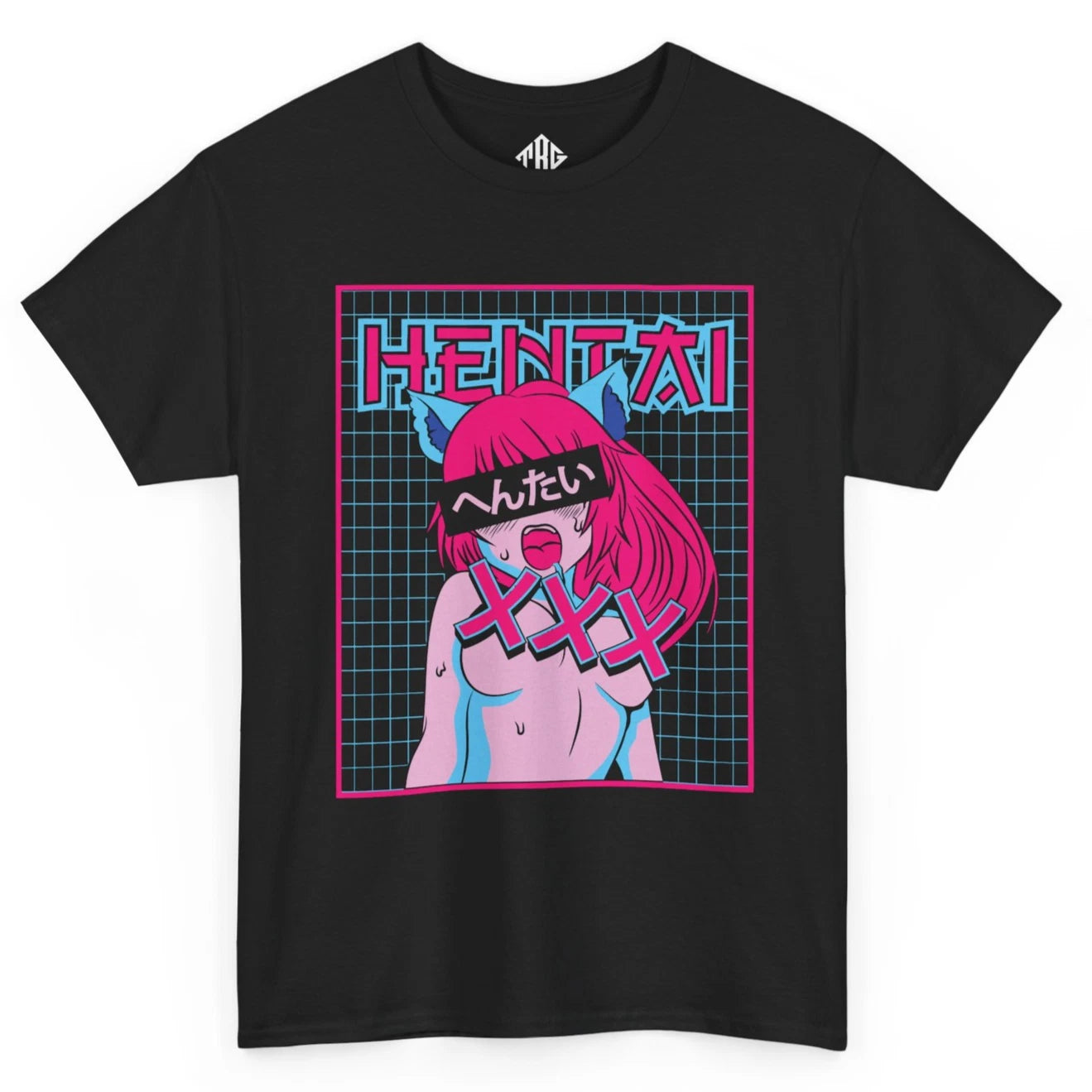 Cute Neko Aesthetic T-Shirt Hentai Stylish Manga Girl Graphic Top