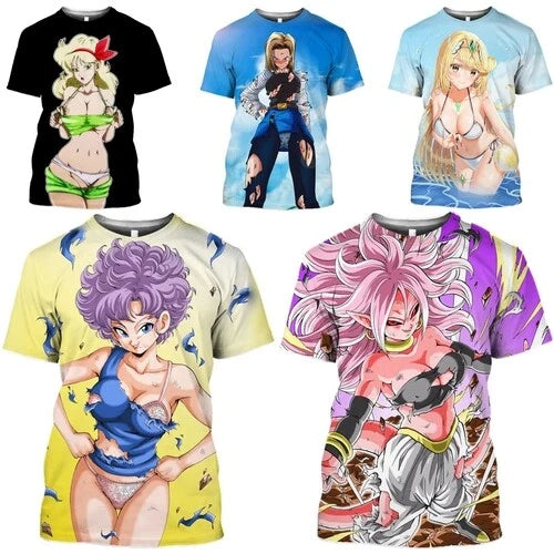 Anime Girl Bikini women Loli 3D printed T-shirt Summer men's fashion Casual Tops