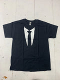 Custom Graphic Tuxedo Short Sleeve Shirt Black Adult Size Large