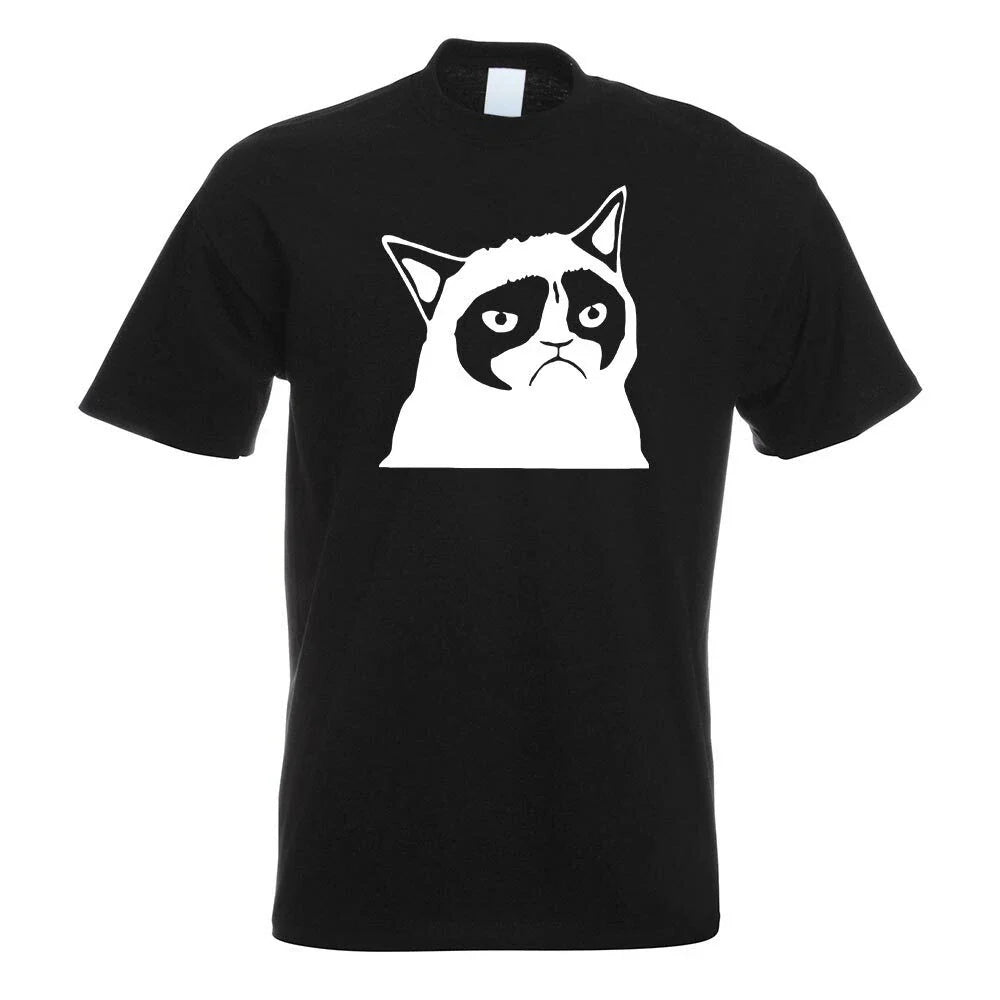 Grumpy cat meme no T-shirt motif printed fun shirt design print