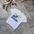 Vintage Hokusai Big graphic logo art designer 90s white streetwear tee size M