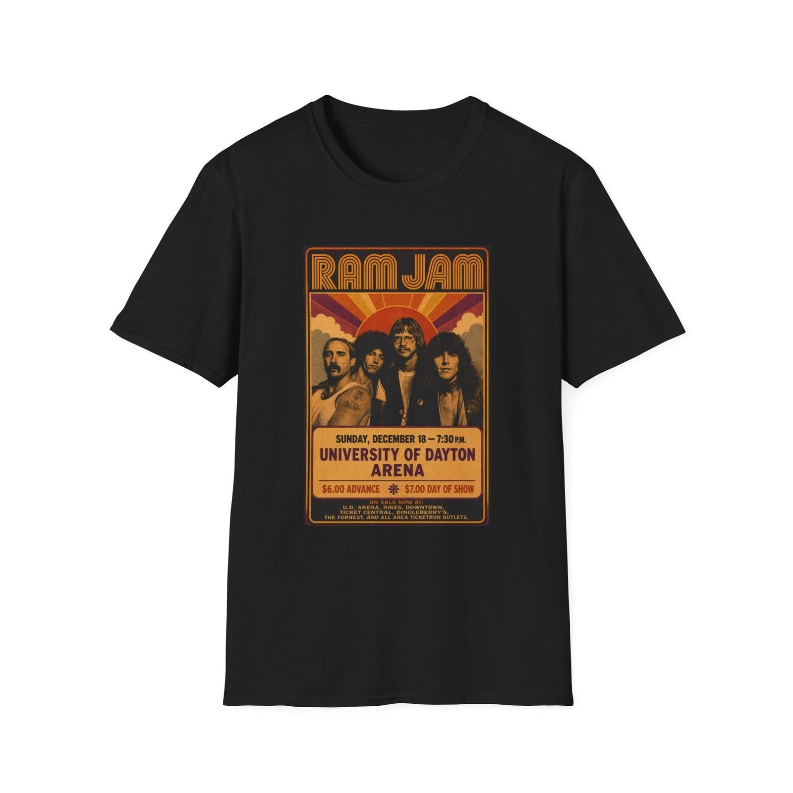Ram Jam band fan fiction concert poster T-Shirt | Retro 70s rock tee